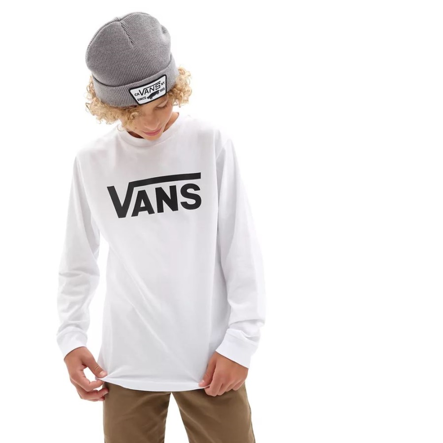 T-shirt Manches Longues Garçons Vans Classic (8-14 Ans) Blanc