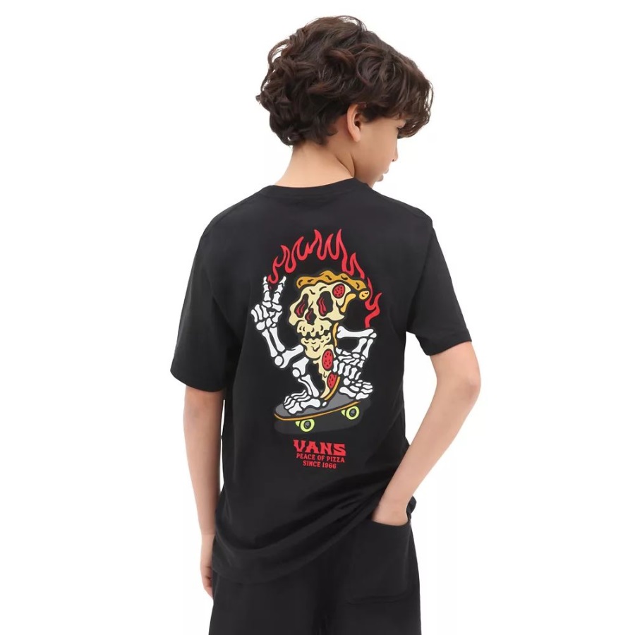 T-shirt Garçons Vans Pizzeria (8-14 Ans) Noir