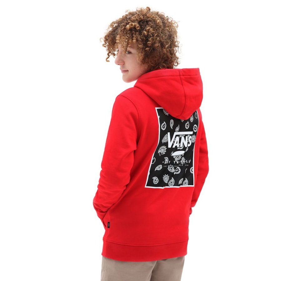 Vans Boys Print Box T-shirt Sweat à Capuche Rouge