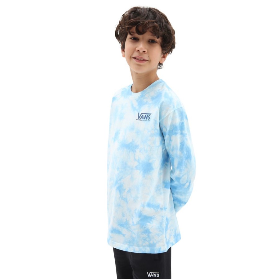 Vans T-shirt Manches Longues Tie Dye Boys (8-14 Ans) Bleu