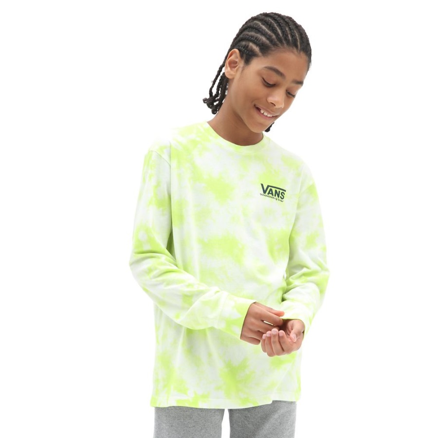 T-shirt Manches Longues Vans Boys Tie Dye (8-14 Ans) Jaune-blanc