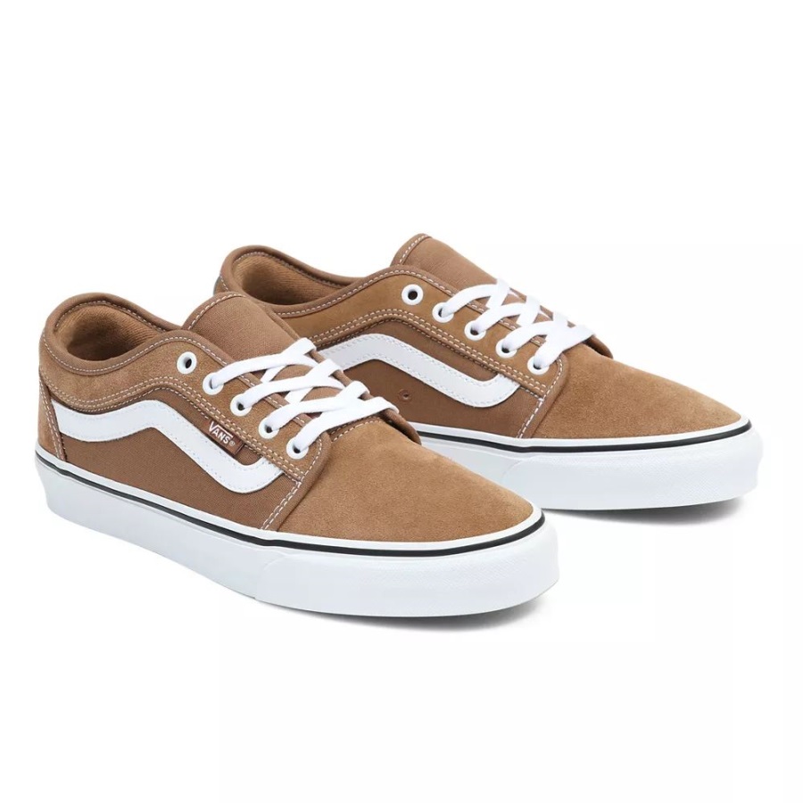 Vans Chukka Chaussures Basses à Bandes Latérales Marron
