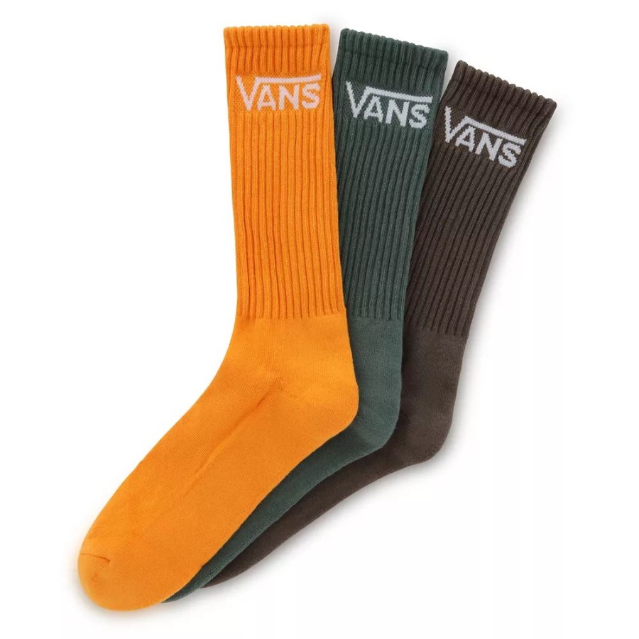 Chaussettes Vans Classic Crew (3 Paires) Marron