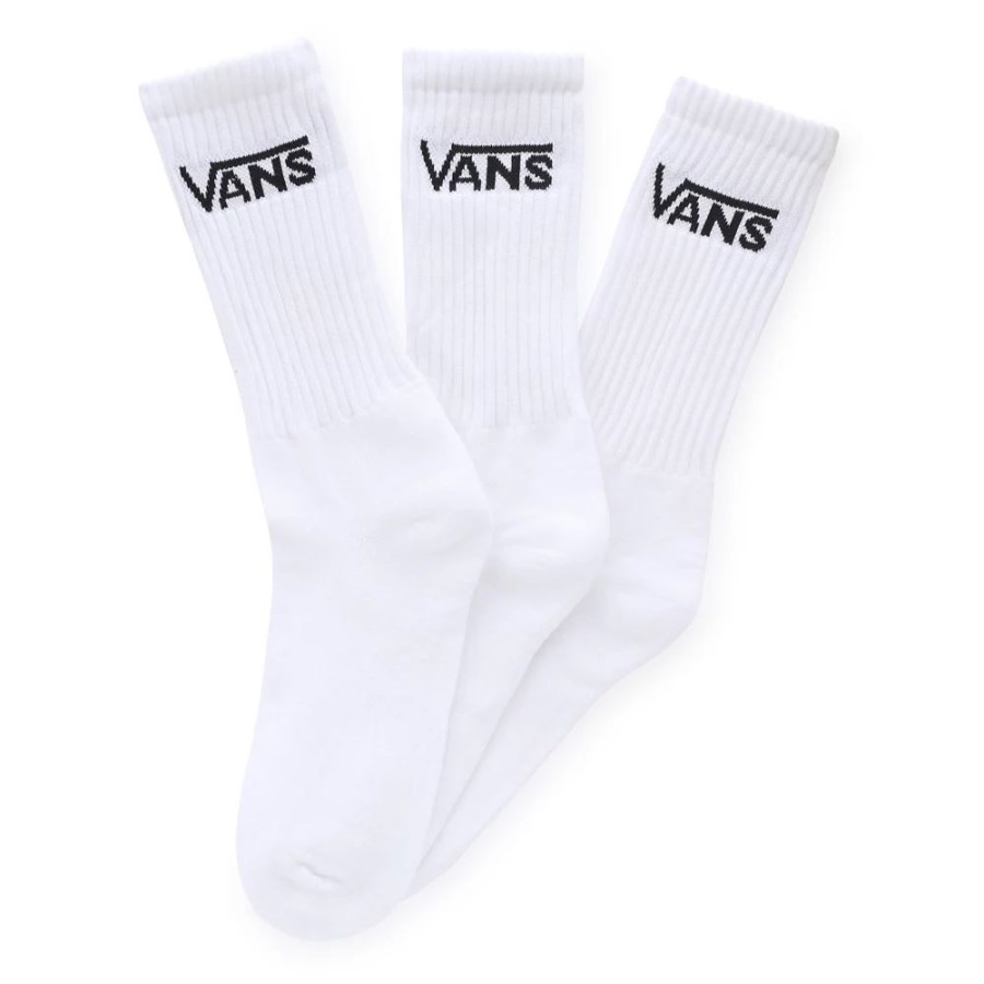 Chaussettes Vans Classic Crew (3 Paires) Blanc Femme