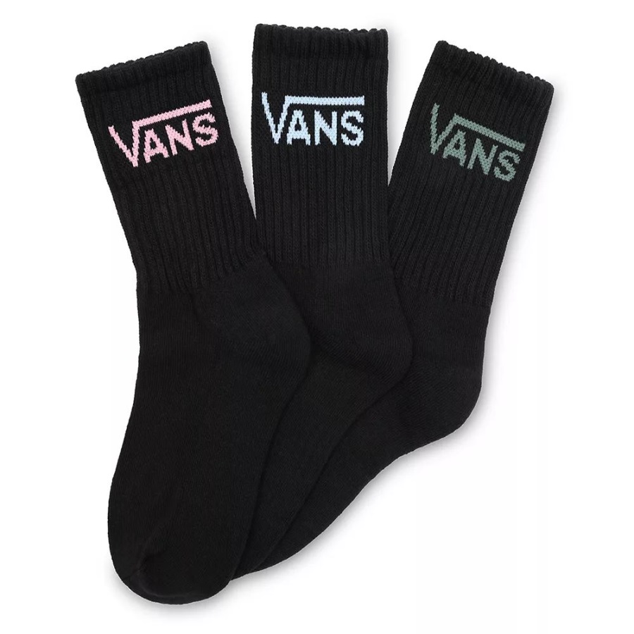 Vans Classic Crew Chaussettes Femmes (3 Paires) Noir