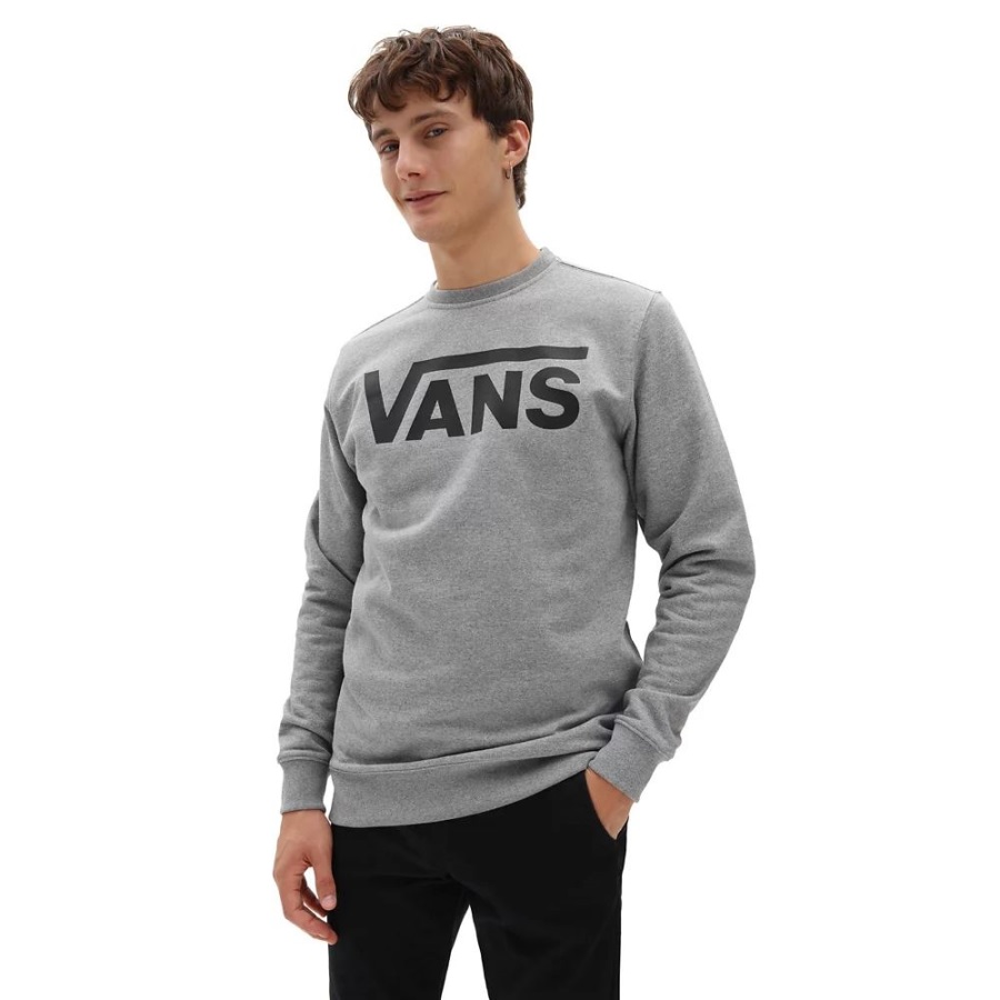 Vans Pull Ras Du Cou Classique Gris