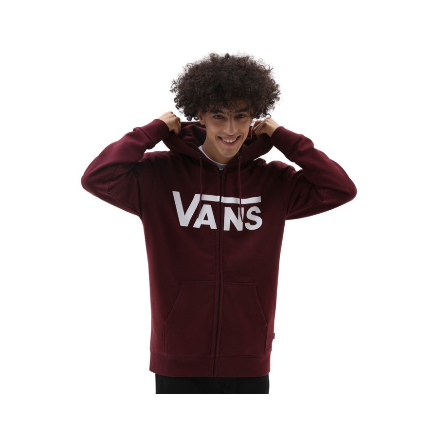 Vans Classic Sweat à Capuche Zippé Rouge