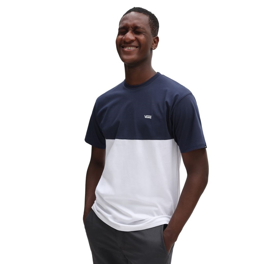 T-shirt Vans Color Block Bleu Marine
