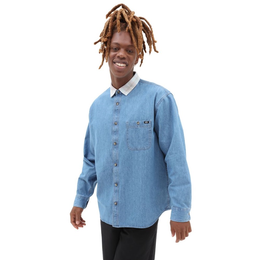 Vans Deerfiel Chemise Manches Longues Bleu