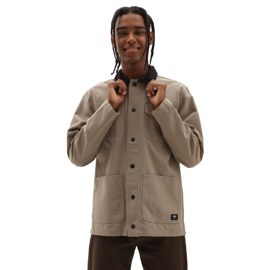 Vans Manteau De Corvée De Forage Marron-beige