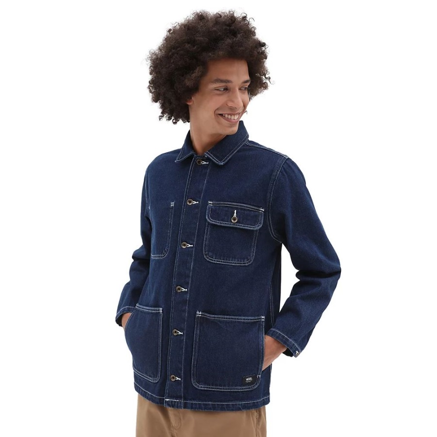 Vans Drill Corvée Manteau Veste En Jean Bleu
