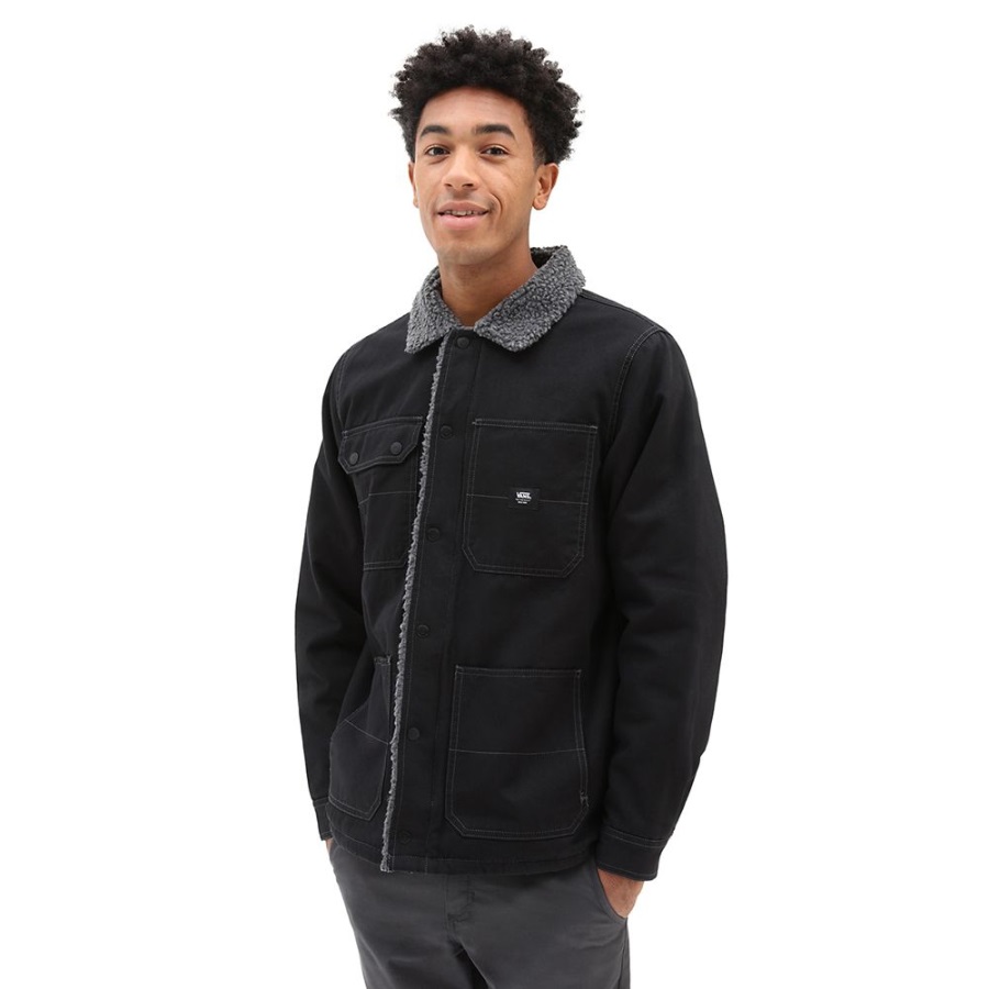 Vans Drill Manteau De Corvée Veste Sherpa Gris