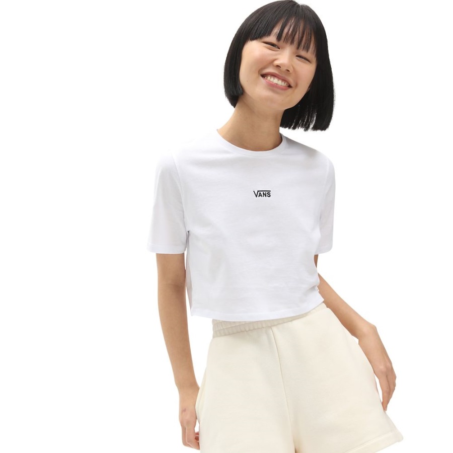 Vans Flying V Crop Crew Sport T-shirt Blanc
