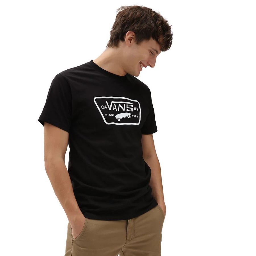 T-shirt Vans Full Patch Noir-blanc
