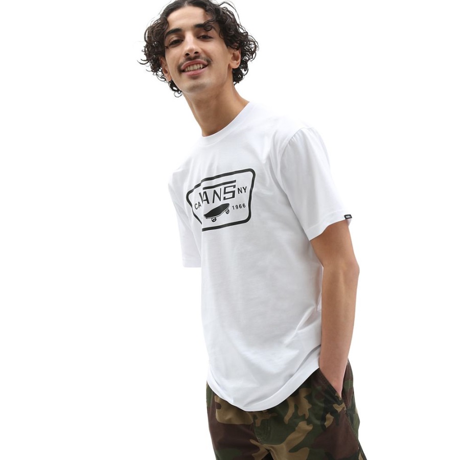 T-shirt Vans Full Patch Blanc