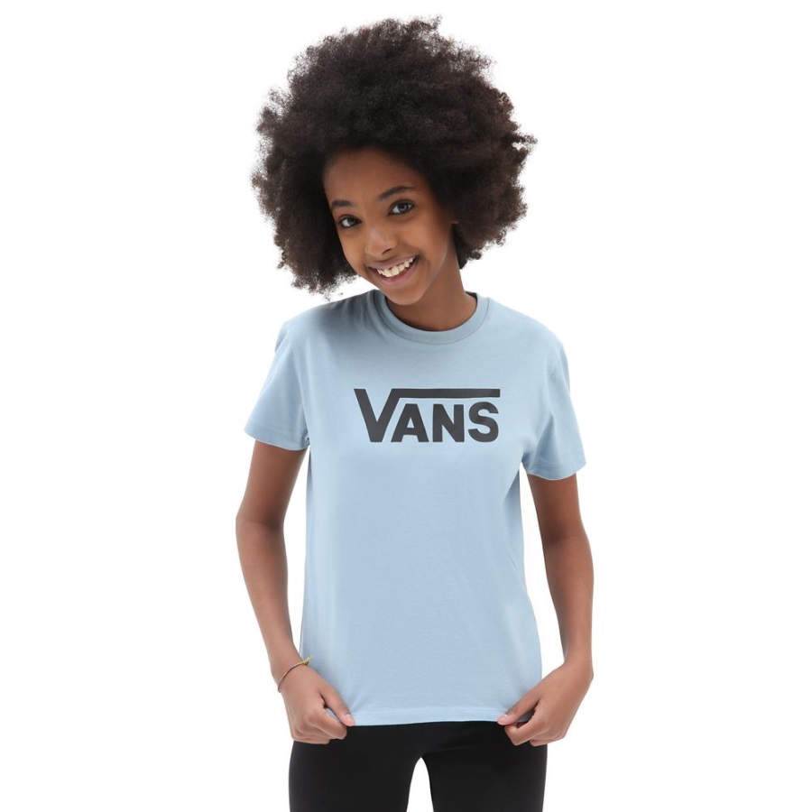 T-shirt Vans Girls Flying V Crew (8-14 Ans) Bleu