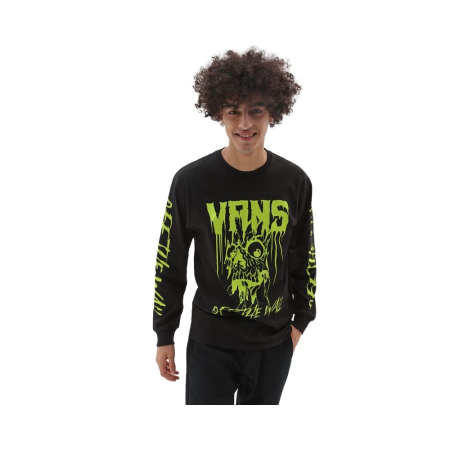 Vans Glaring Eyes T-shirt Manches Longues Noir