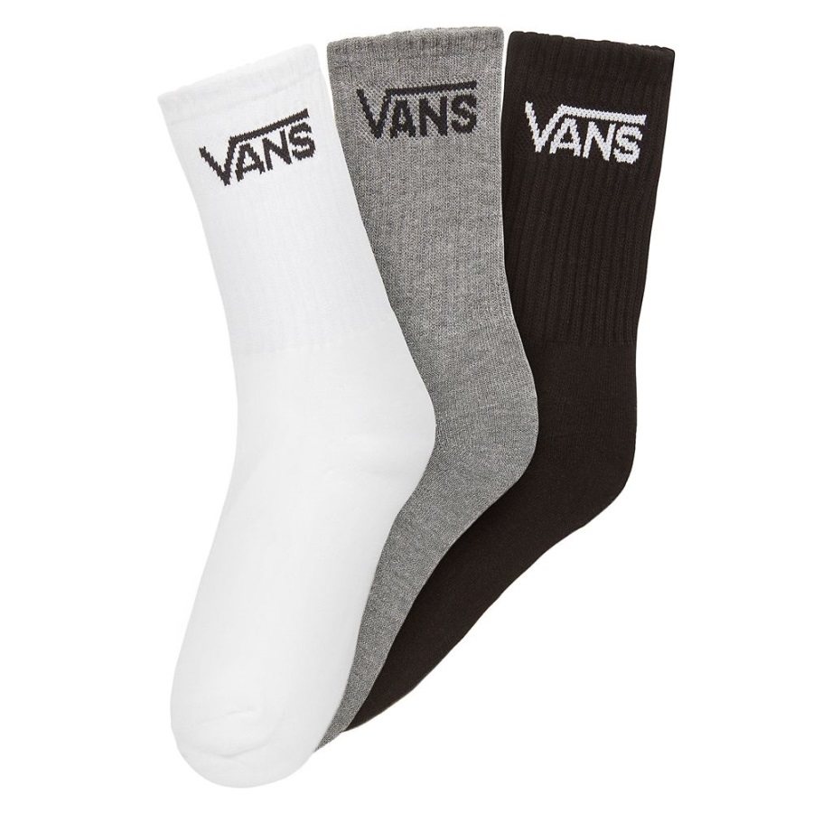 Vans Kids Classic Crew (3 Paires 8-14 Ans) Noir-gris