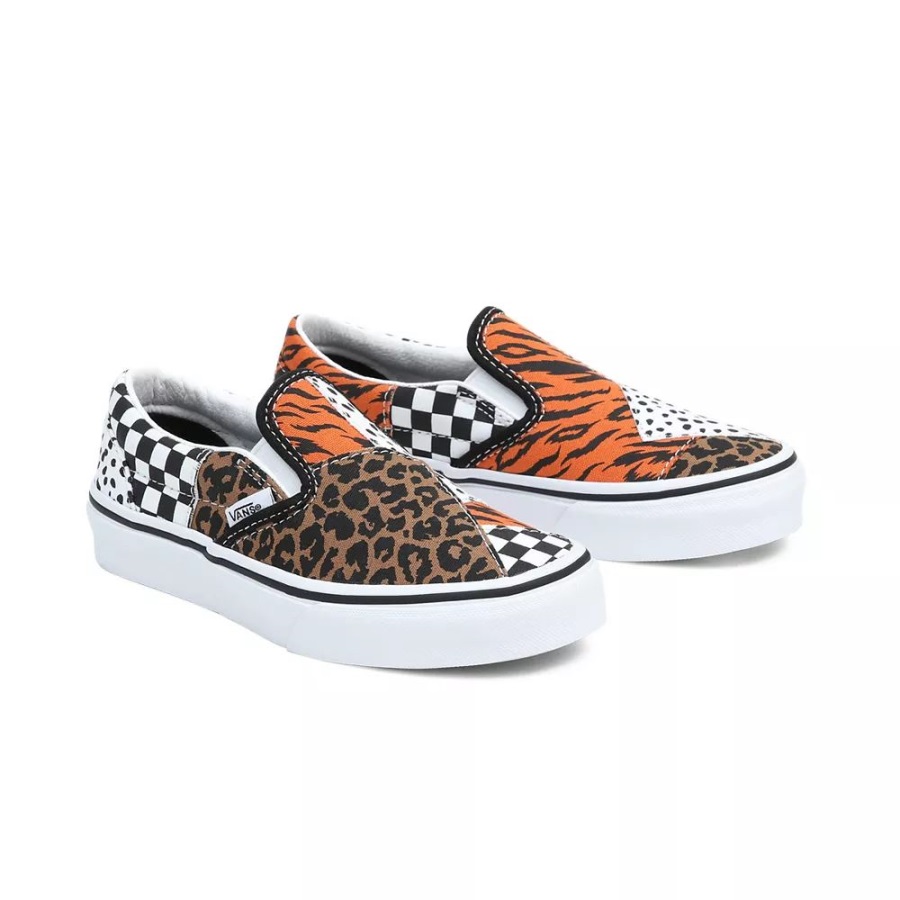 Chaussures Vans Kids Classic Slip-on (4-8 Ans) Noir-blanc