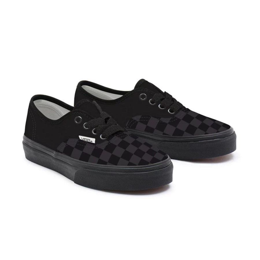 Vans Kids Customs Total Damier Noir Authentique (4-8 Ans)