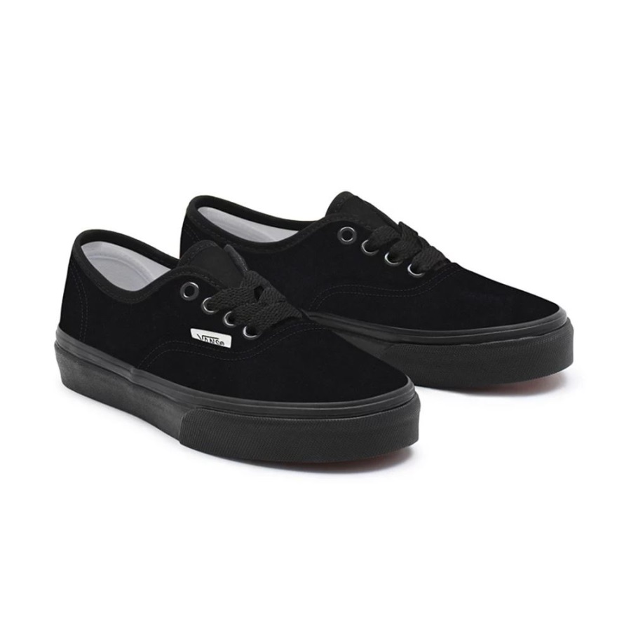 Vans Kids Customs Total Suède Noir Authentique (4-8 Ans)