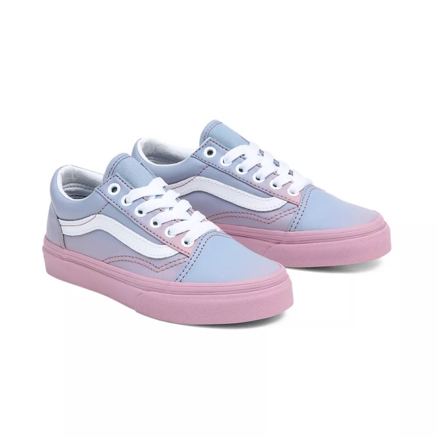 Chaussures Vans Kids Old Skool (4-8 Ans) Bleu-rose