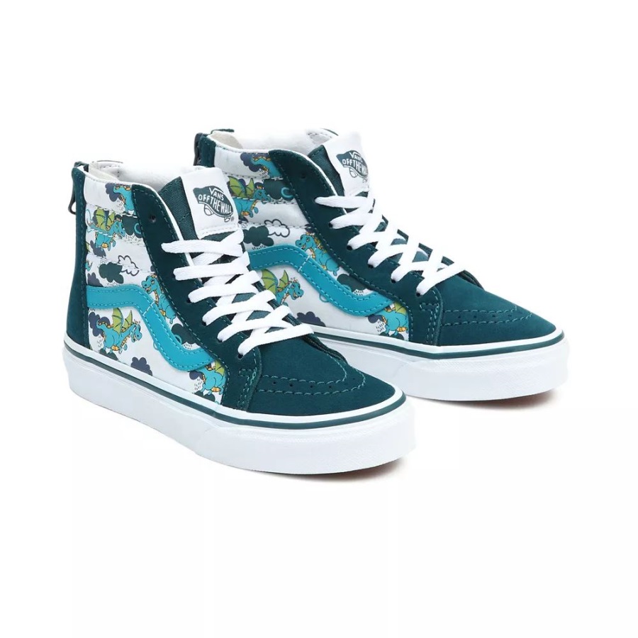 Chaussures Vans Kids Sk8-hi Zip (4-8 Ans) Bleu