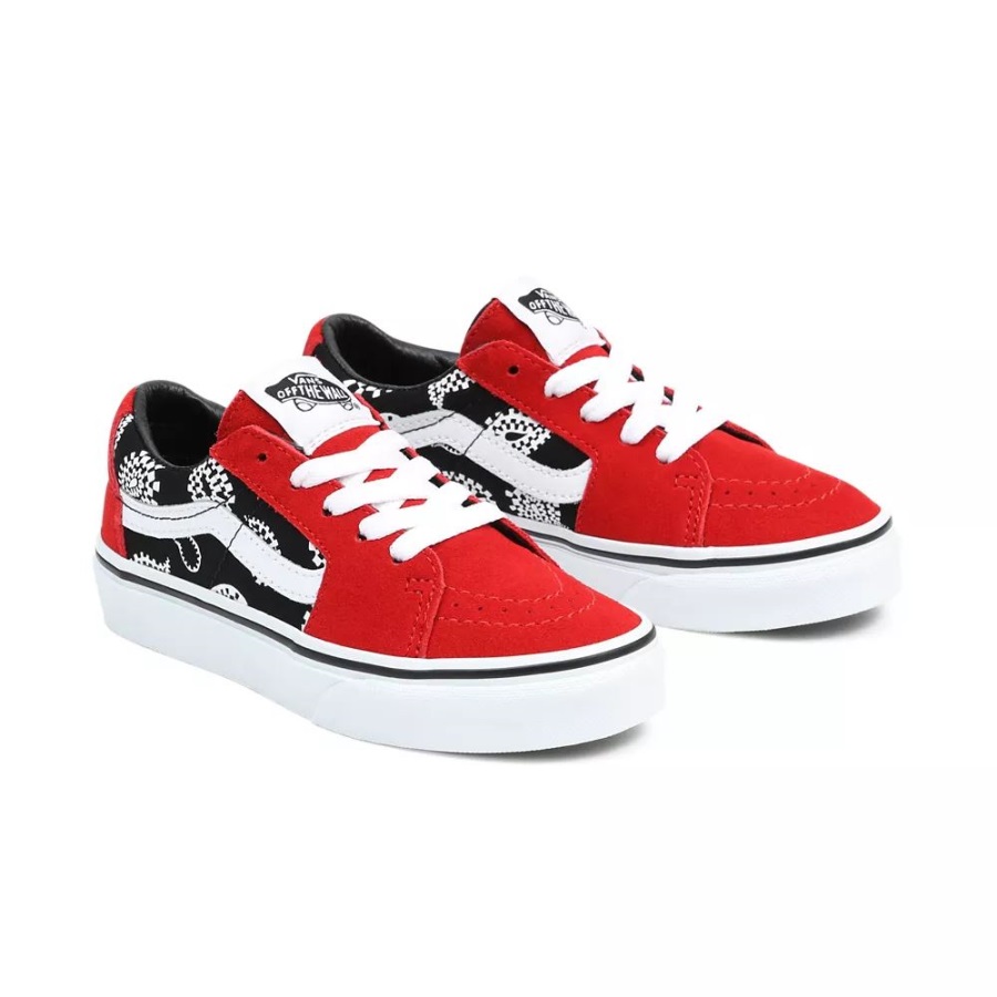 Chaussures Vans Kids Sk8-low (4-8 Ans) Noir-rouge