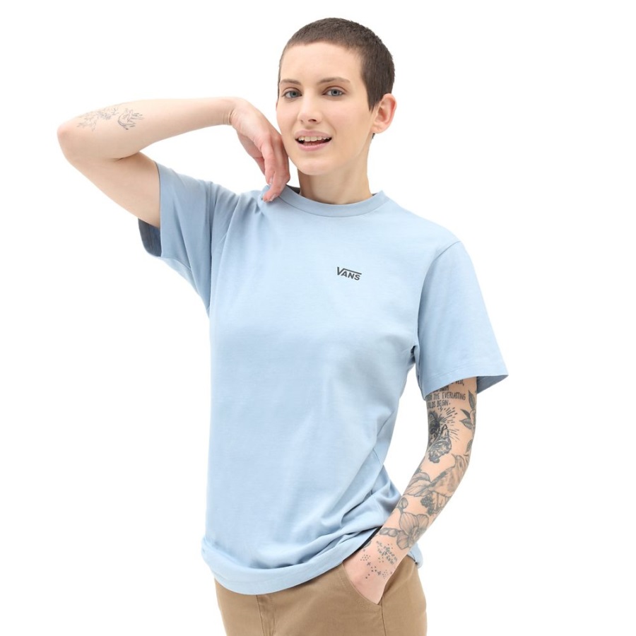 Vans T-shirt à Logo Gauche Sur La Poitrine Bleu Femme