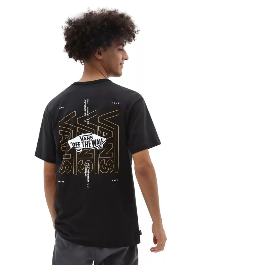 Vans Off The Wall Logo T-shirt Dos Noir