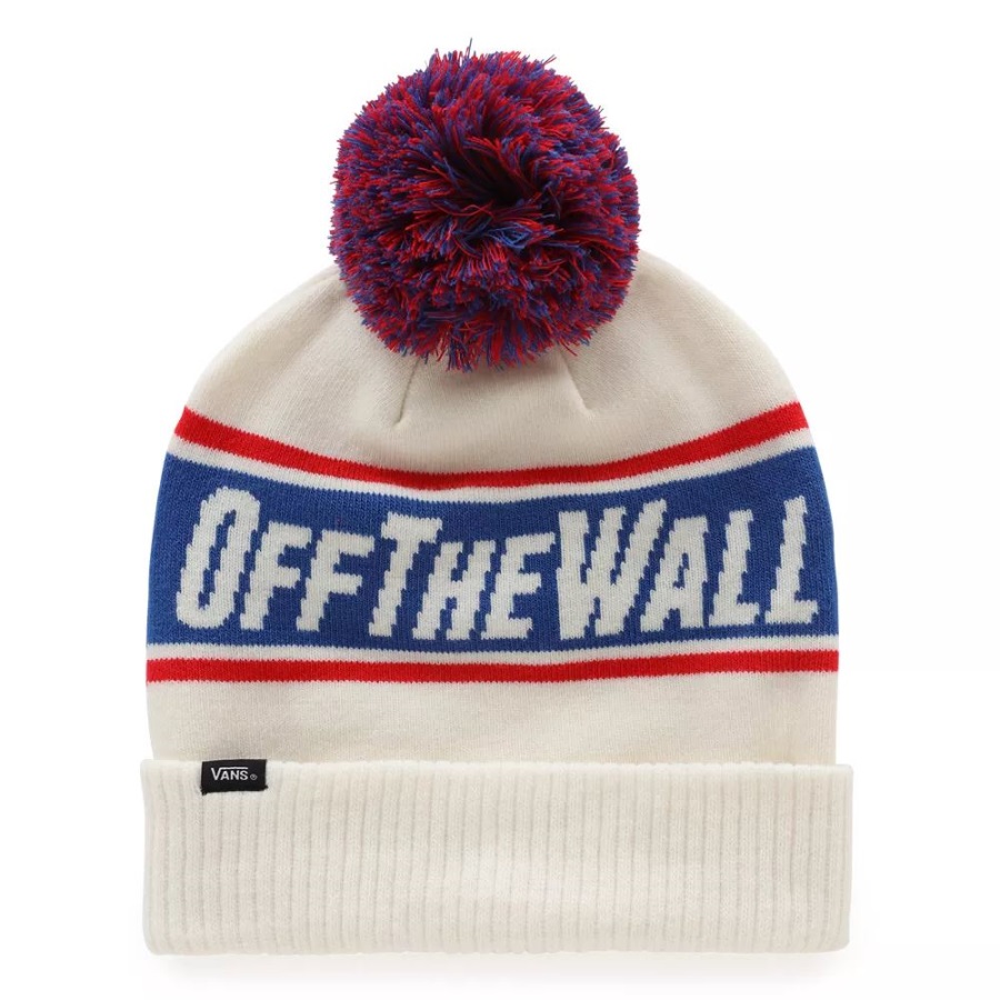 Vans Off The Wall Bonnet à Pompon Blanc