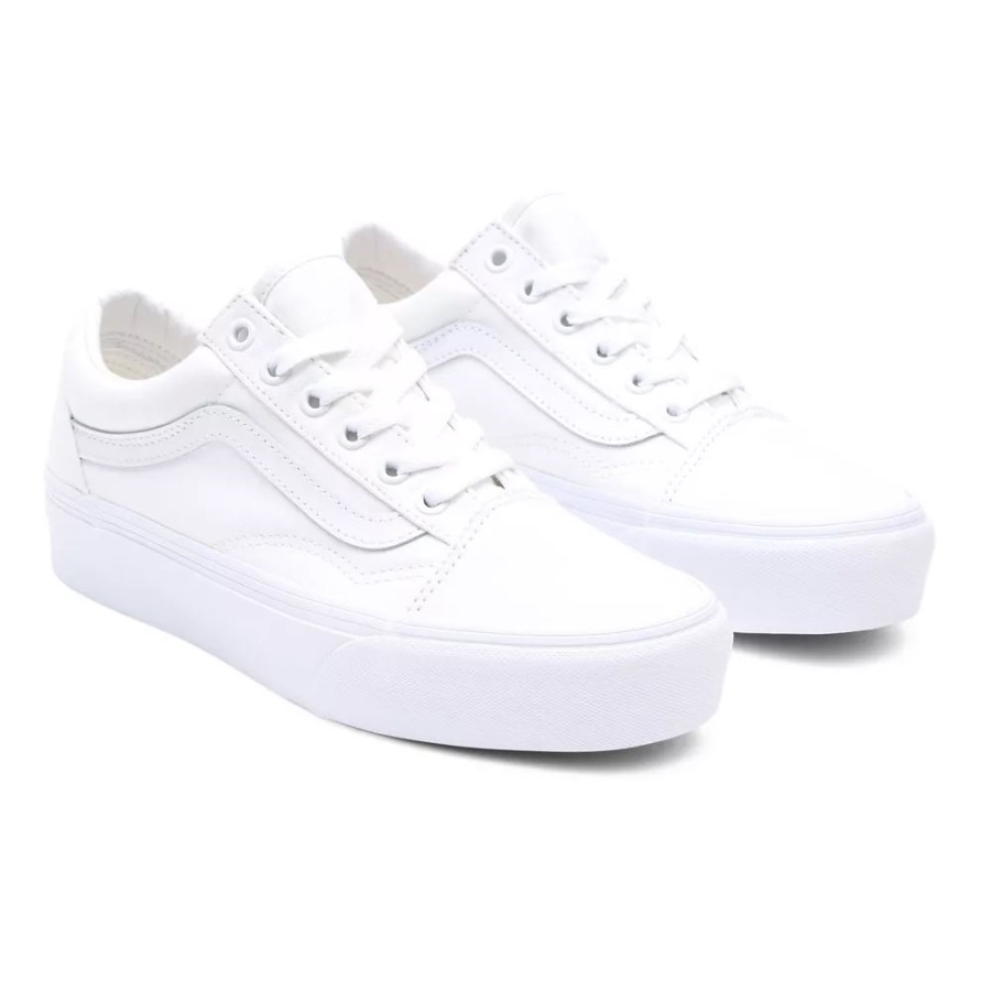 Vans Old Skool Plateforme Chaussures Blanc