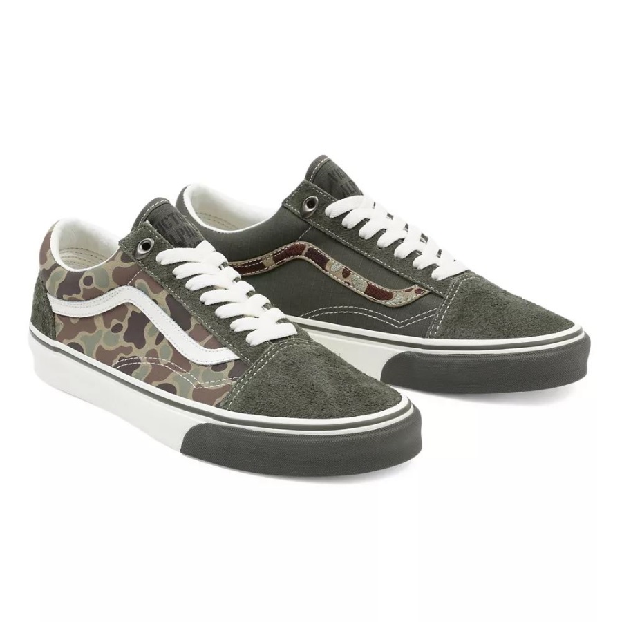 Vans Old Skool Chaussures Vert-blanc