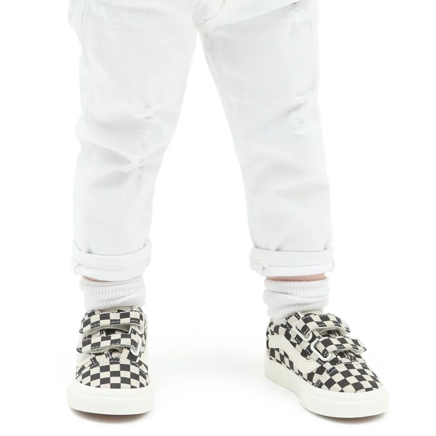 Vans Old Skool V Chaussures Enfant (1-4 Ans) Noir-blanc