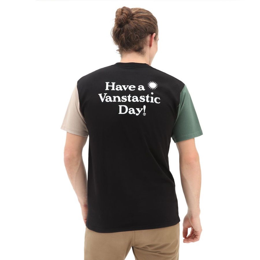 T-shirt Vans Opposé Ii Noir-vert