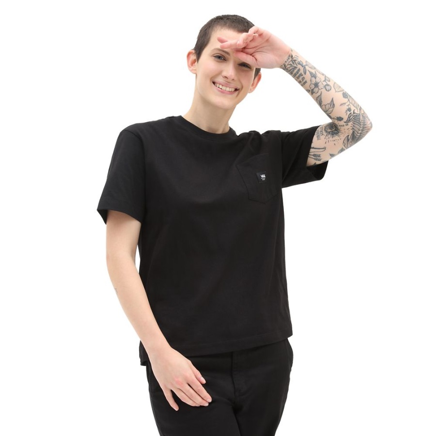 Vans T-shirt Poche Patchée Noir