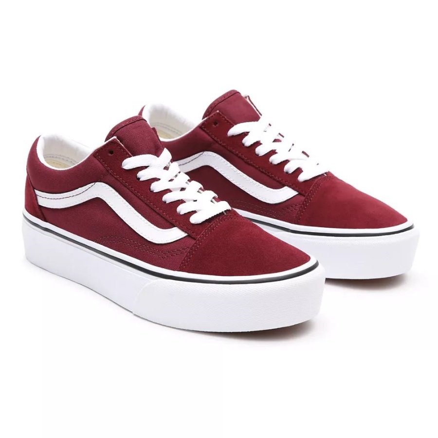 Vans Plateforme Old Skool Chaussures Rouge