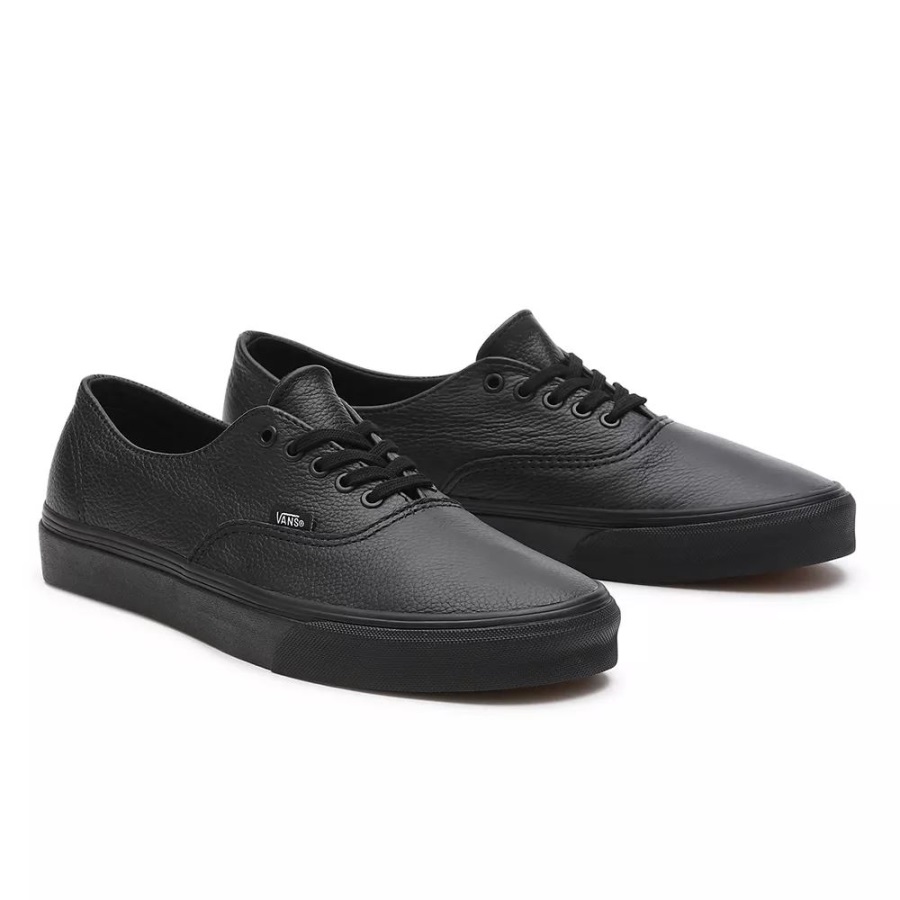 Vans Cuir Premium Authentique Decon Chaussures Noir