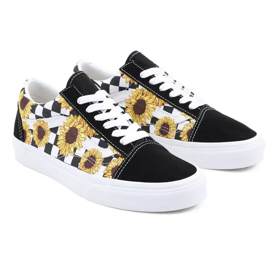 Vans Tournesol Broderie Old Skool Chaussures Noir