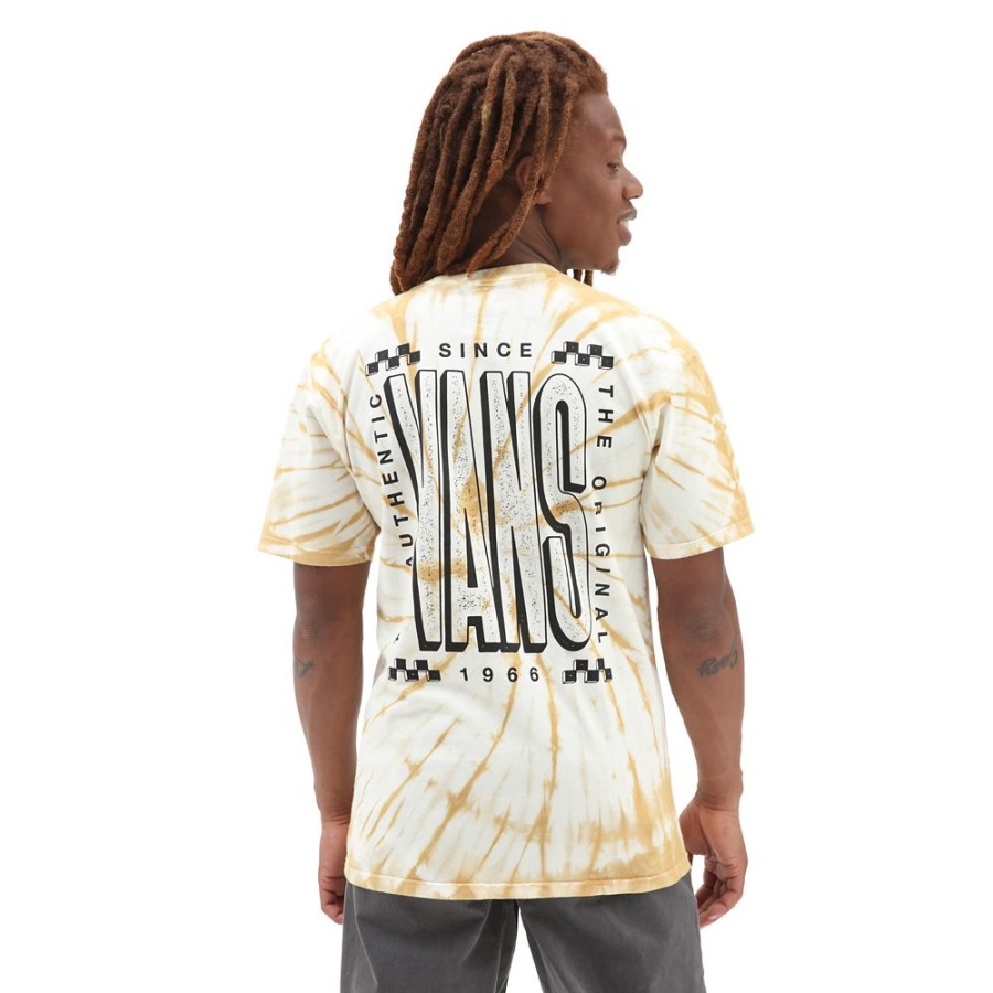 T-shirt Vans Tall Type Tie-dye Beige