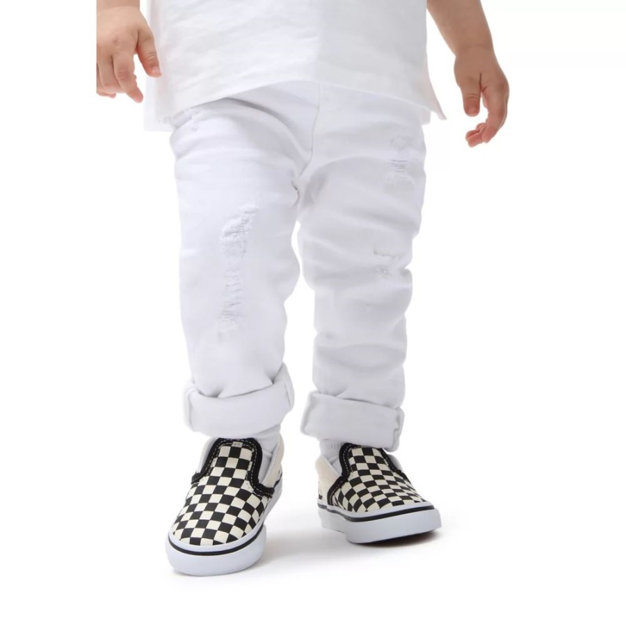 Vans Chaussures Enfant Checkerboard Slip-on (1-4 Ans) Noir-blanc