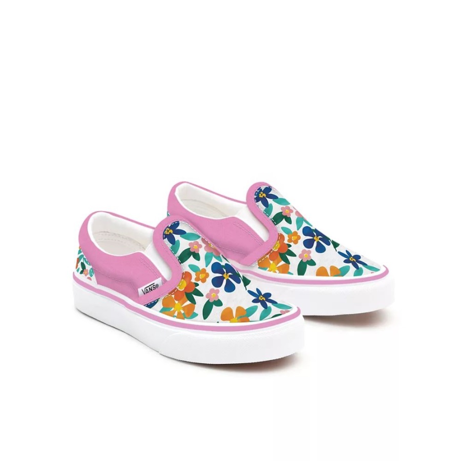 Vans Chaussures à Enfiler Pour Tout-petits à Fleurs Peintes Sur Mesure (1-4 Ans)