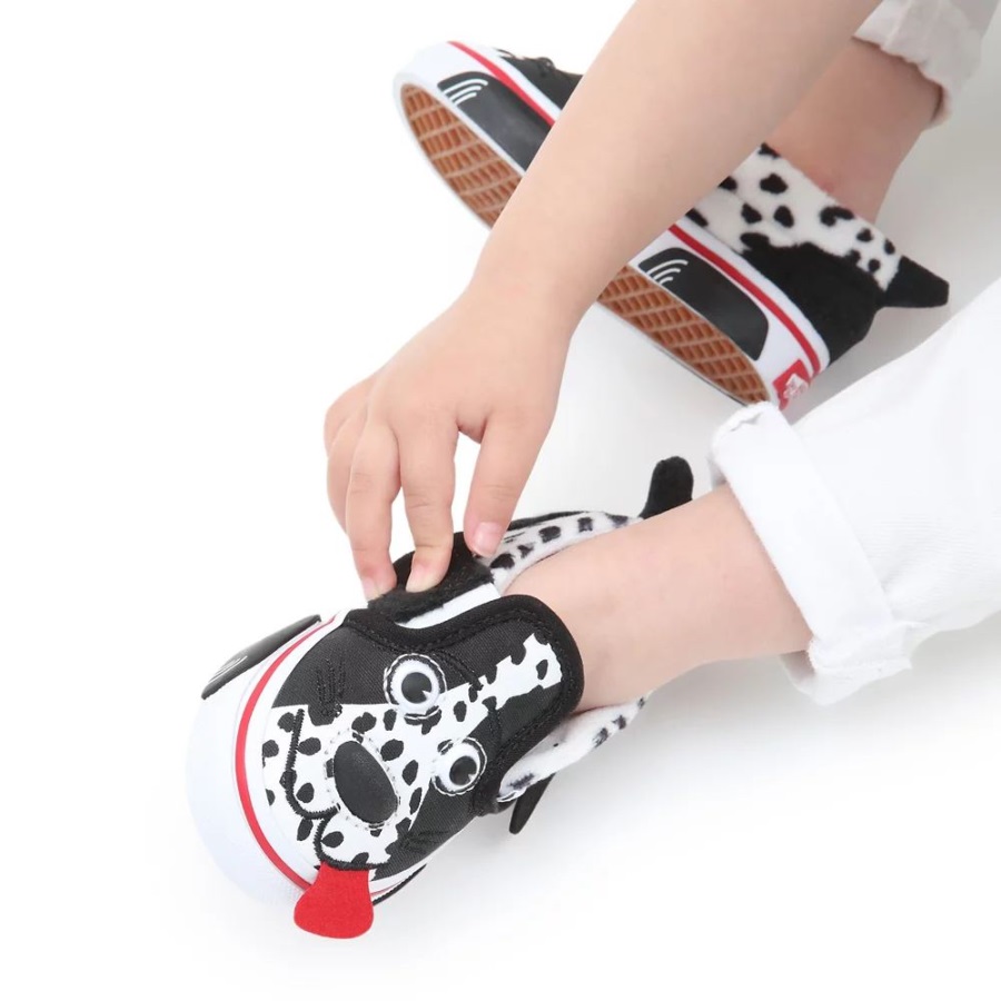 Vans Chaussures Bambin Dog Slip-on V (1-4 Ans) Noir-blanc