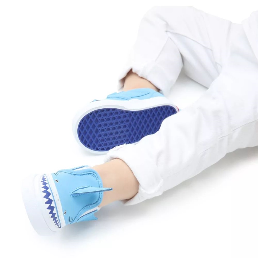 Vans Chaussures Bambin Slip-on V Shark (1-4 Ans) Bleu