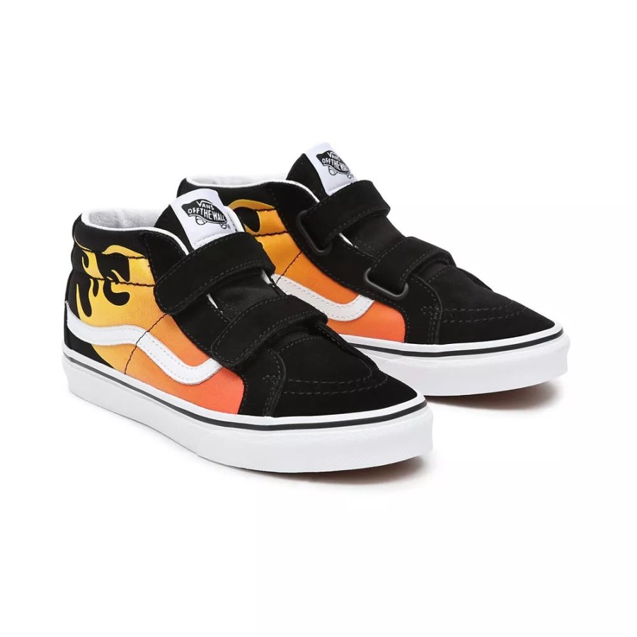 Vans Chaussures Jeunesse Hot Flame Sk8-mid Reissue V (8-14 Ans) Noir