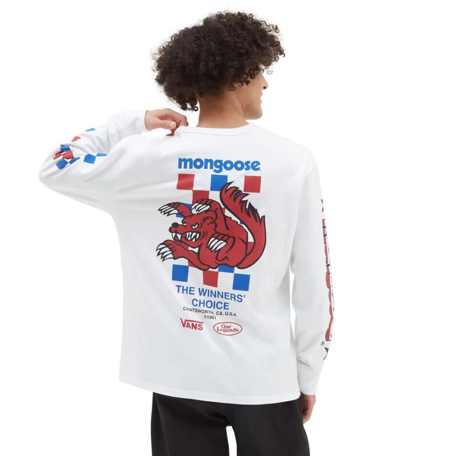 Vans X Our Legends (mongoose) T-shirt Manches Longues Blanc