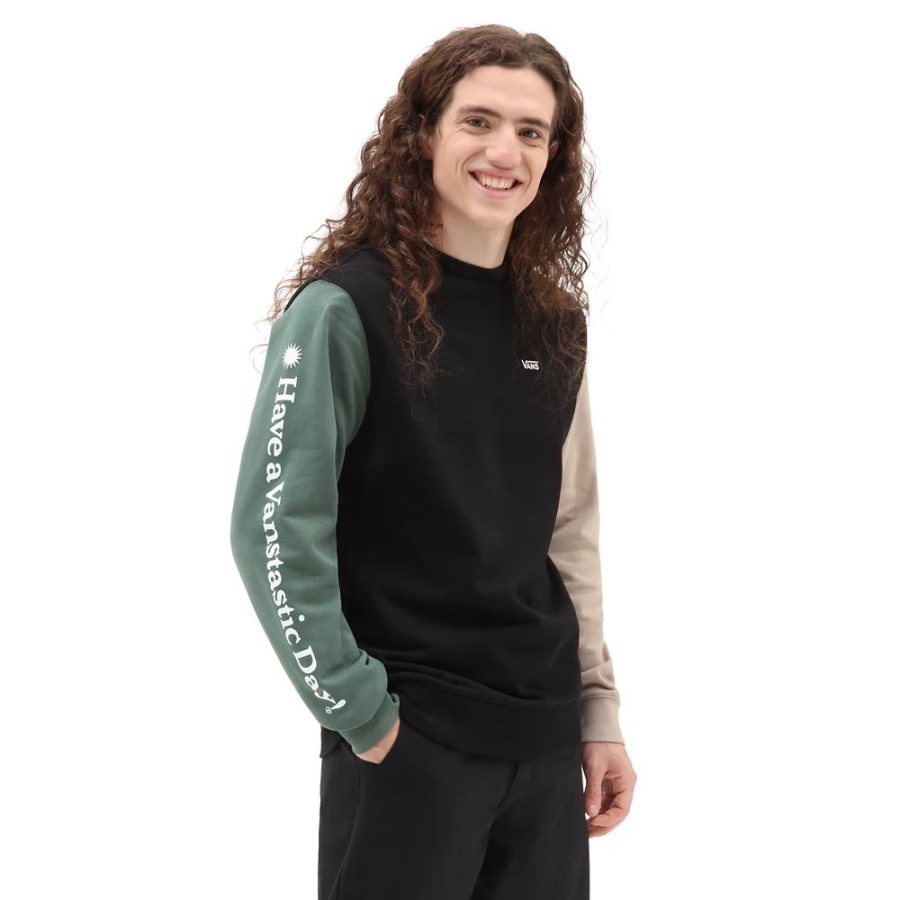 Vanstastic T-shirt à Manches Longues Opposé Noir-vert
