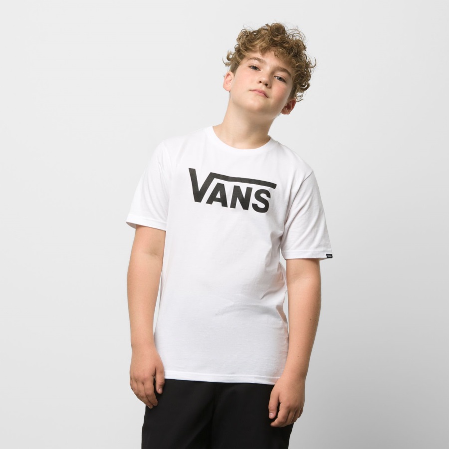 T-shirt Vans Classic Garçon Blanc-noir