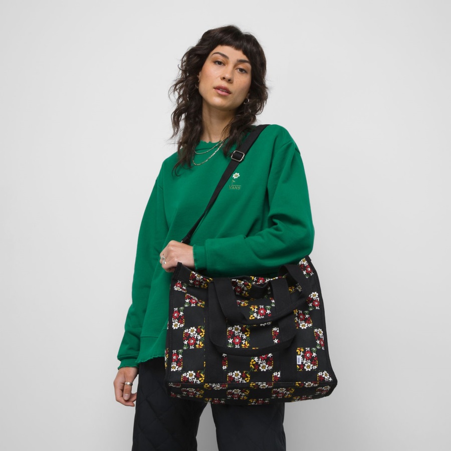 Vans Anaheim Sac à Bandoulière à Fleurs Noir