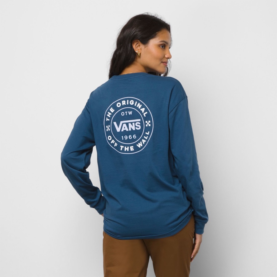 Vans Annuals T-shirt Oversize à Manches Longues Denim Foncé